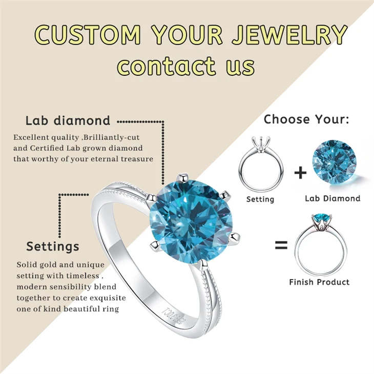 Lab Grown Blue Diamond With IGI Certiticates
