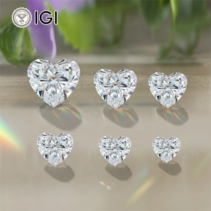 Lab Grown Heart Shaped Diamond With IGI Certificate